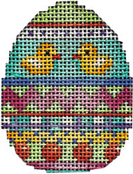 Ducks Chevron Stripes Mini Egg