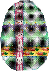 Mint Chevron/Bunnies/Carrots Egg  