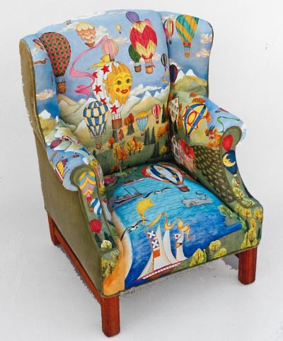 Hot Air Balloon Childs Wing Back Chair