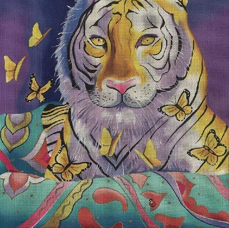 Tiger w/Butterflies