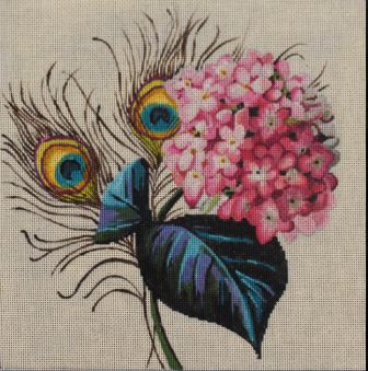Hydrangea/Feathers