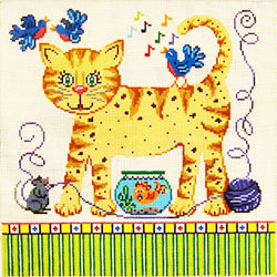 Kitty w/Mice Birds Yarn Fish