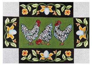 Chickens w/Egg Border Brick Cover