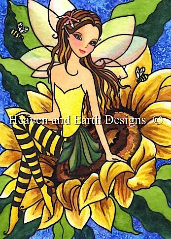 Sunflower Bee Fae - Quick Stitch