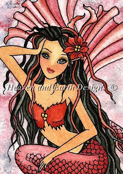 Poinsettia Mermaid - Quick Stitch