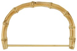 Bamboo Bag Handle - 7" half round w/rod