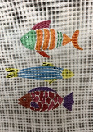 Three Colorful Fish