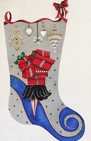 Red Packages and Chandeliers Stocking
