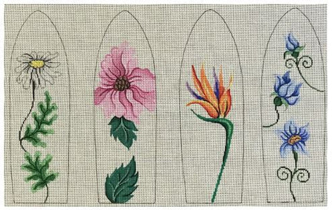 Tulip Purse Floral on White - A