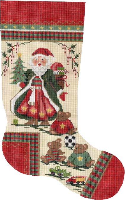Santa and Teddy Bears Stocking