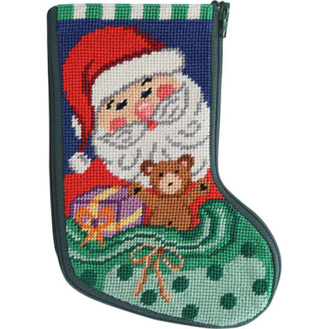 Santa and Toys Mini Stocking Stitch and Zip 
