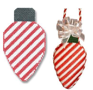 Light Bulb - Red/White Stripe