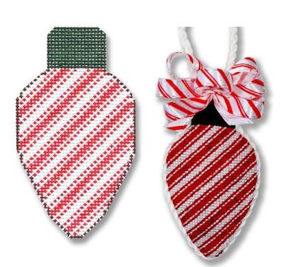 Light Bulb - Red/White Ticking