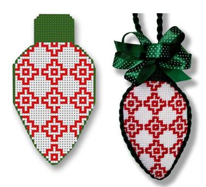 Light Bulb - Red/White Tile