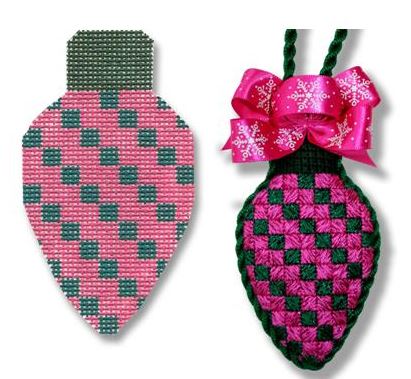 Light Bulb - Green Boxes over Pink