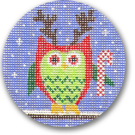 Owl w/Candy Cane