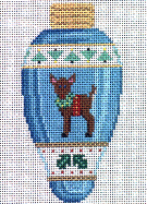 Light Bulb - Blue w/Reindeer