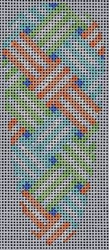 Diagonal Stripes Weave/Aqua Carrot 