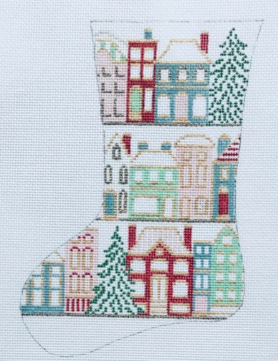 Christmastime in the City Mini Stocking