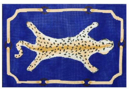 Leopard Clutch on Blue