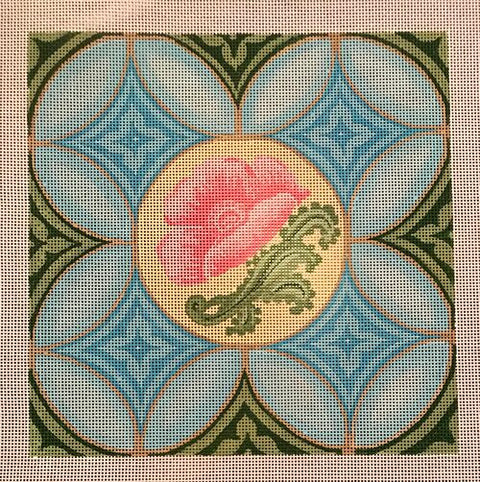 Floral and Blue Tiles