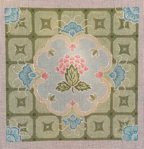 Floral and Blue Tiles