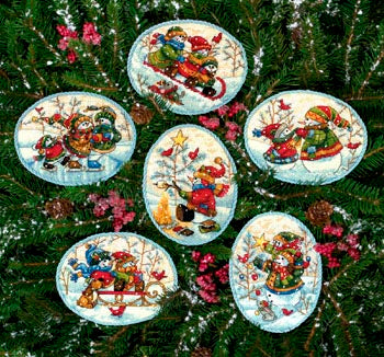 Playful Snowmen Ornaments