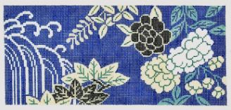 Floral on Periwinkle