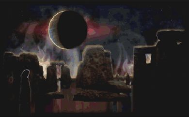 Moon Over Stonehenge