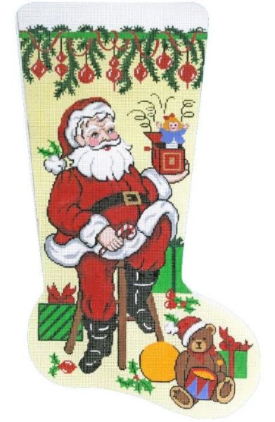 Santa w/Toys Stocking