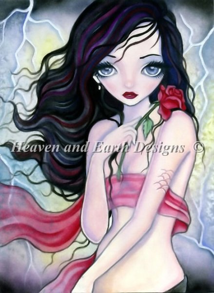 Rose In Storm - Quick Stitch