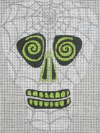 Sugar Skull 4 Gray Ornament