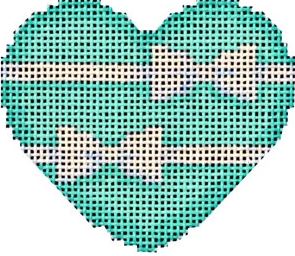 White Bow/Blue Mini Heart
