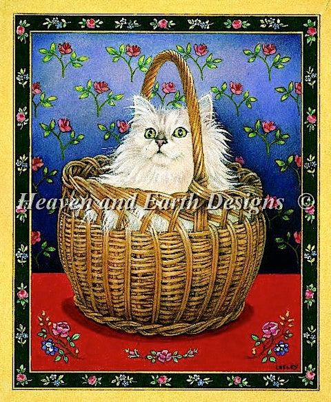 Roses Cat Bengy in Basket