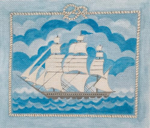 Nantucket Whaler w/Rope Border