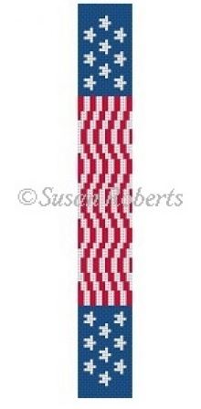 US Flag Wave Key Fob