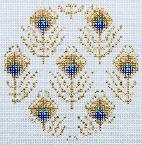 Peacock Feathers Round
