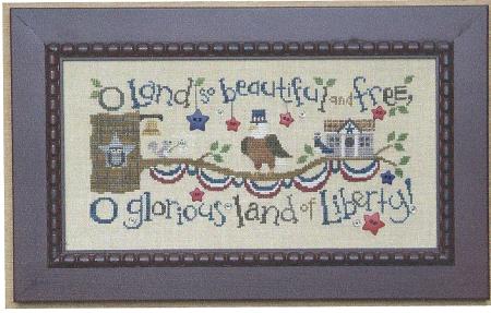 Patriotic Branch -White Bird House