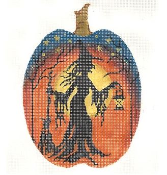 Witch Silhouette Pumpkin