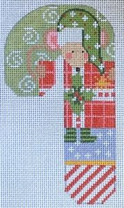 Mouse w/Present Candy Cane