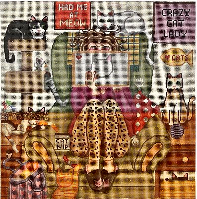 Stitching Girl - Crazy Cat Lady