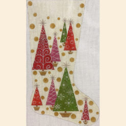 Christmas Trees/Polka Dots Christmas Stocking
