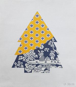 Yellow/Blue Toile Tree