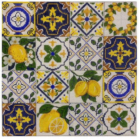 Navy/White Lemon Collage