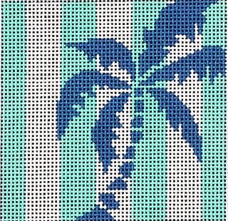 Palm Tree Stencil - Aqua