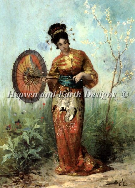 Japanese Woman with Parasol