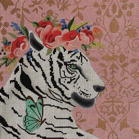 White Tiger w/Floral Crown