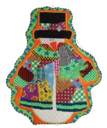 Patchwork Snowman w/Top Hat Stitch Guide