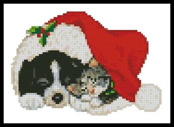 Mini Xmas Cat and Dog
