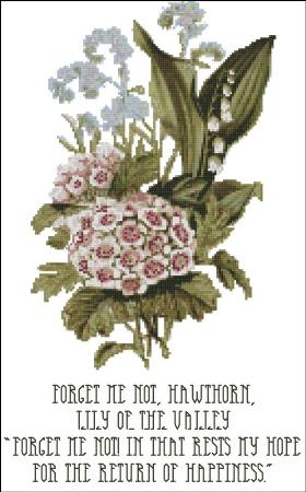 Floral Emblems 06 - Forget Me Not, Hawthorn, Lily of the Valley